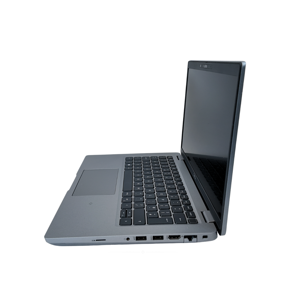 Dell Latitude 5431 14-inch business laptop - right side view showing open screen and keyboard layout.