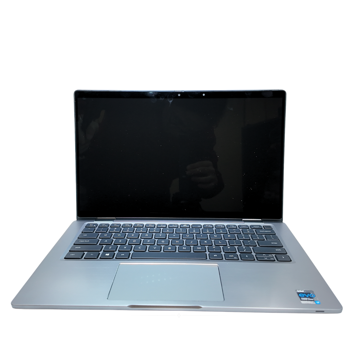 Dell Latitude 7420 2in1 Laptop with a black screen on a white background