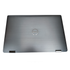 Silver Dell laptop lid on a white background