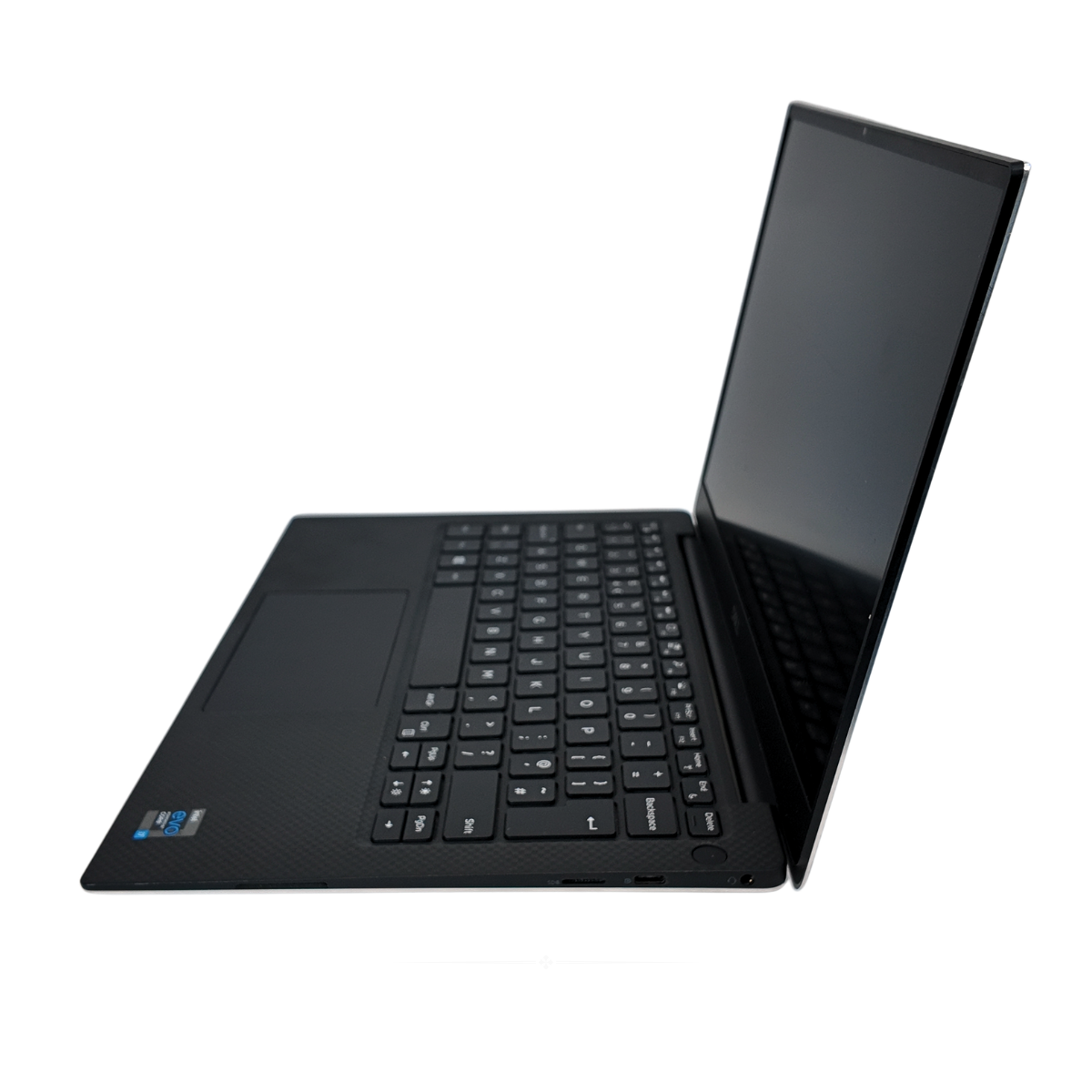 Dell XPS 13 9305 laptop front view with open lid.