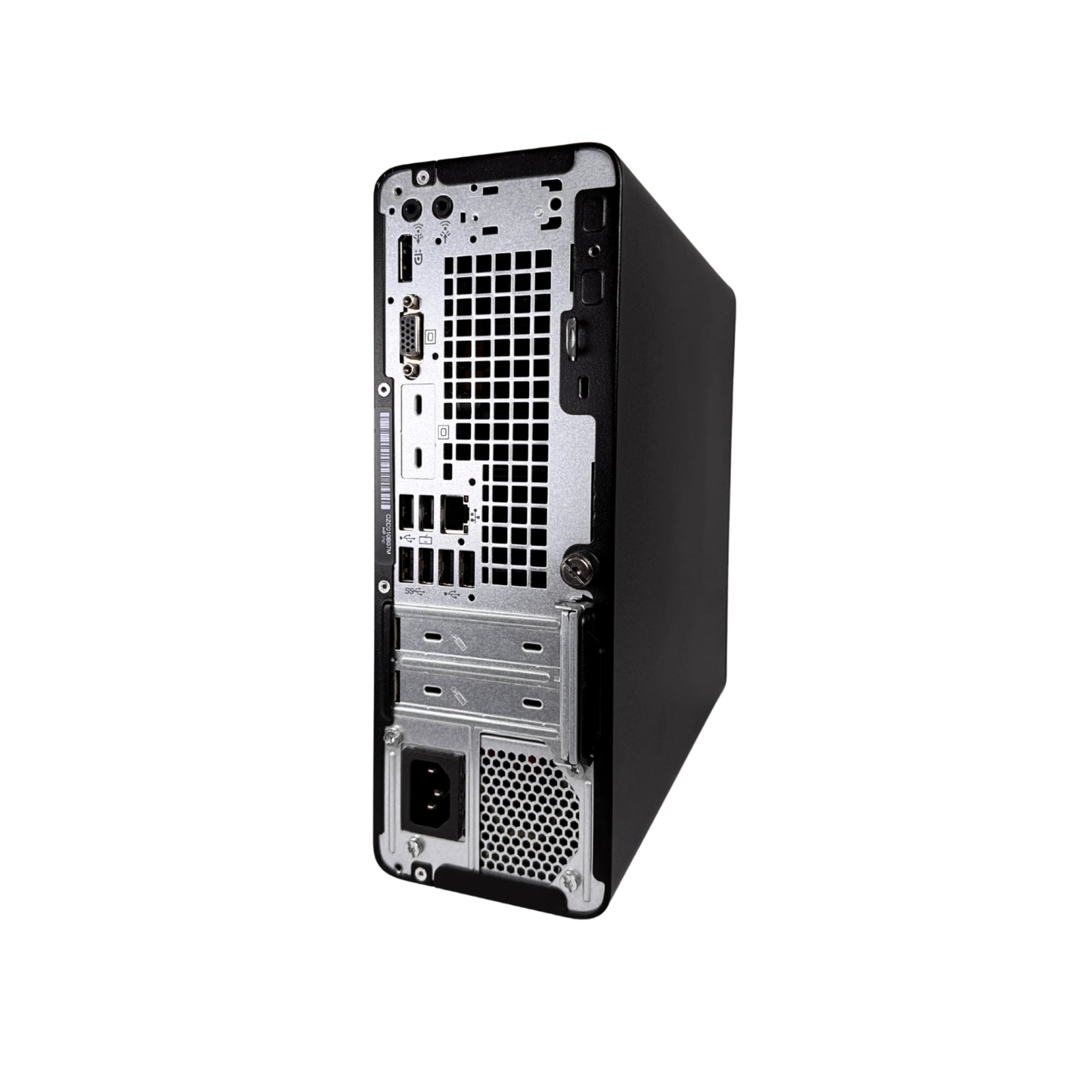 Black computer PC on a white background