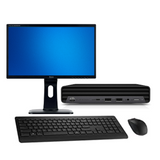 Complete PC Set: Monitor 22 inch TFT and HP EliteDesk 800 G6 Mini PC i7 10700T 16GB RAM 1TB NVMe SSD Windows 11 Pro