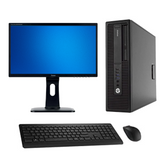 Complete PC Set: Monitor 22 inch TFT and HP EliteDesk 800 G2 SFF Intel Core i5 6500 32GB RAM 256 SSD + 1TB HDD Windows 11 Pro