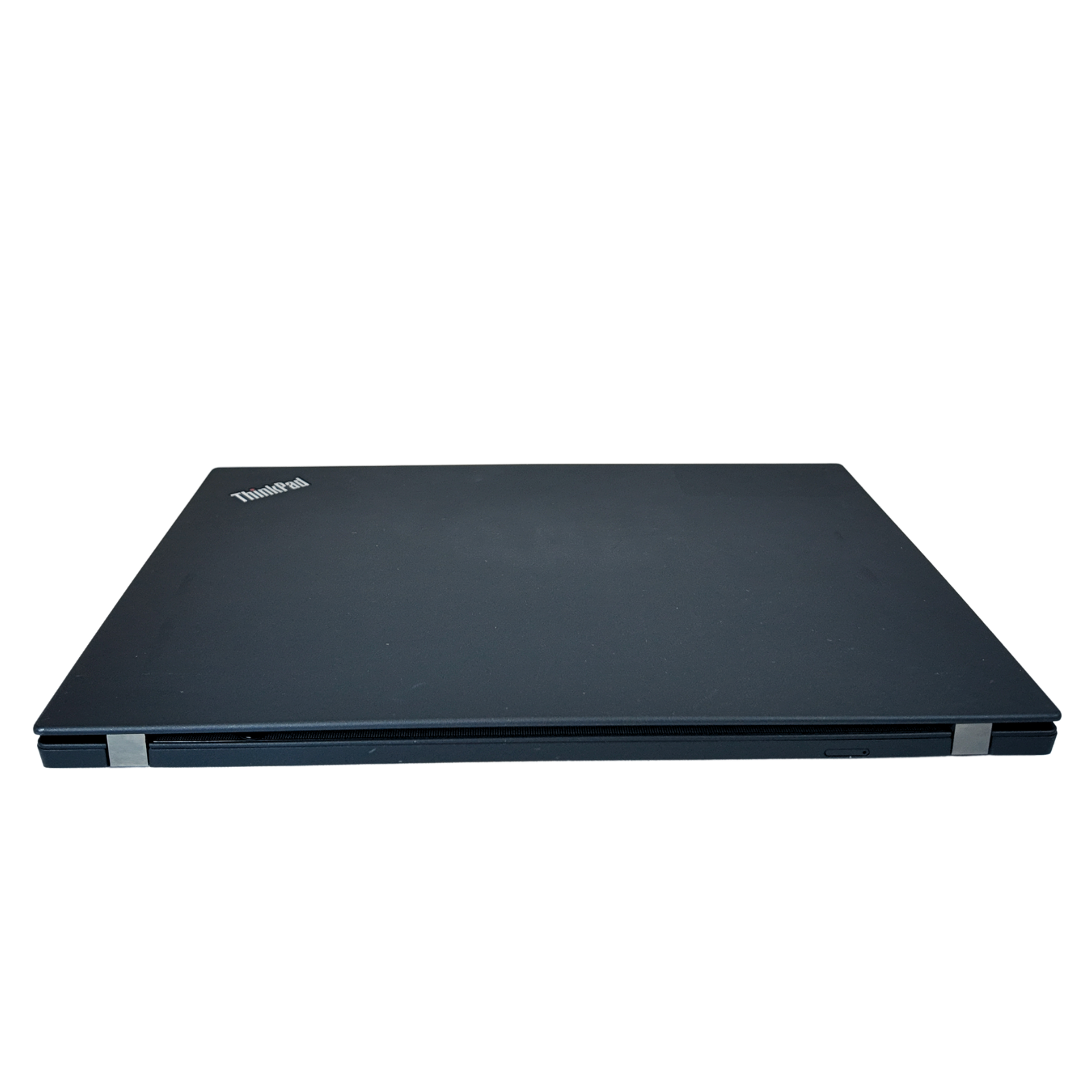 Black ThinkPad laptop on a white background