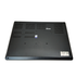 Back view of a laptop on a white background