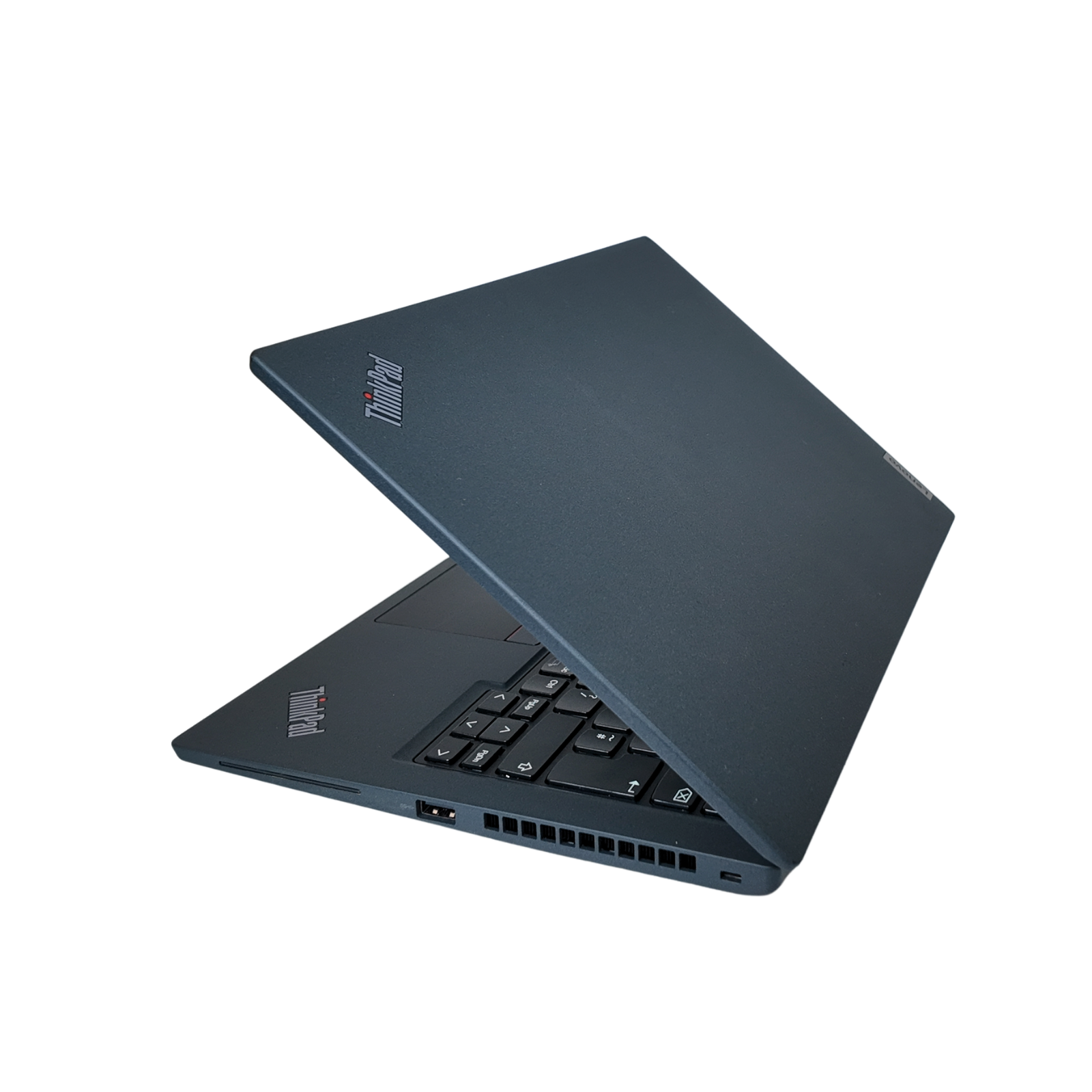 Lenovo ThinkPad X13 Gen 2 laptop in black, shown open with the screen and keyboard visible