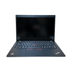 Black laptop on a white background