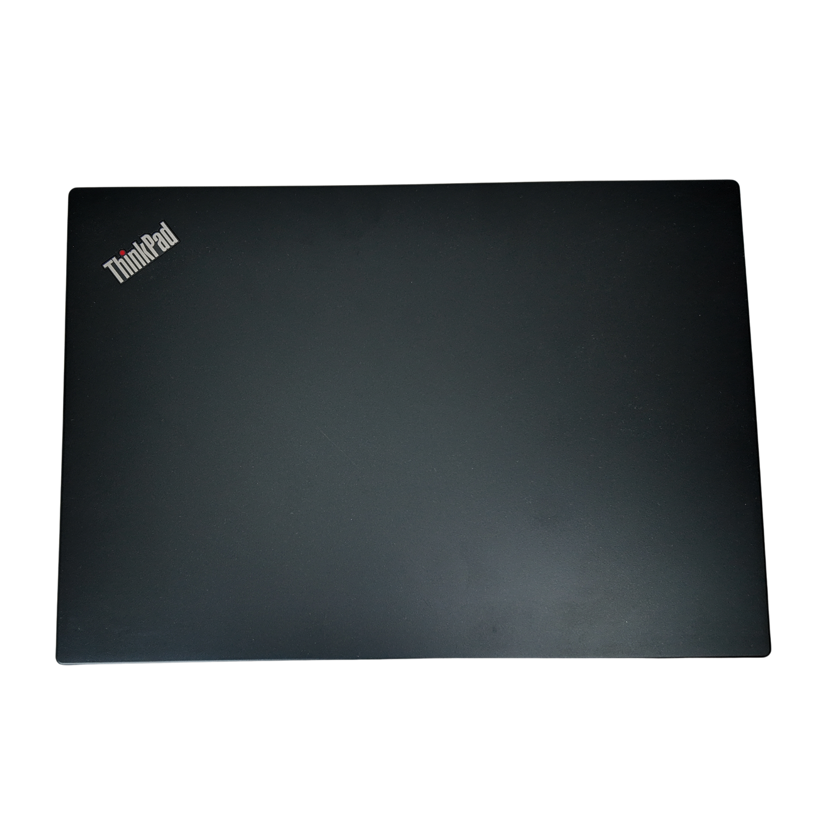 Black ThinkPad mouse pad on a white background